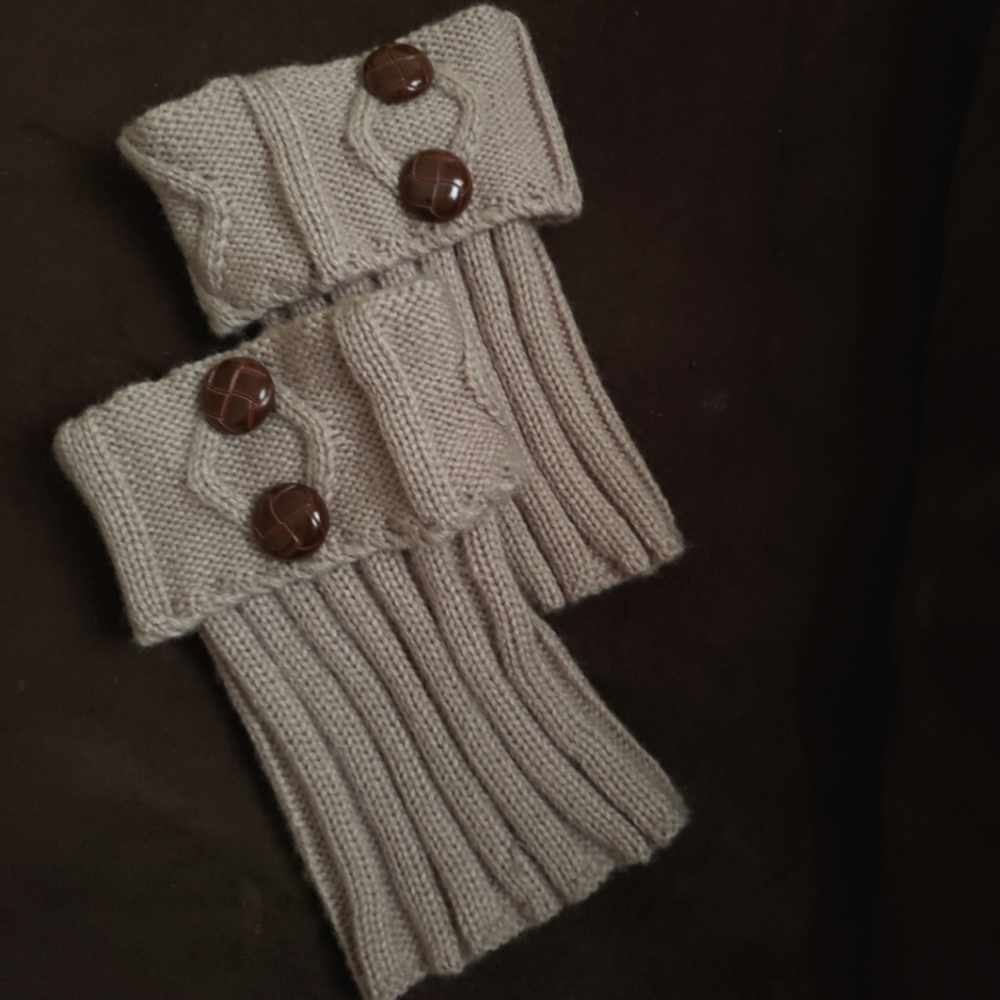 Women's Beige Boot Cuffs